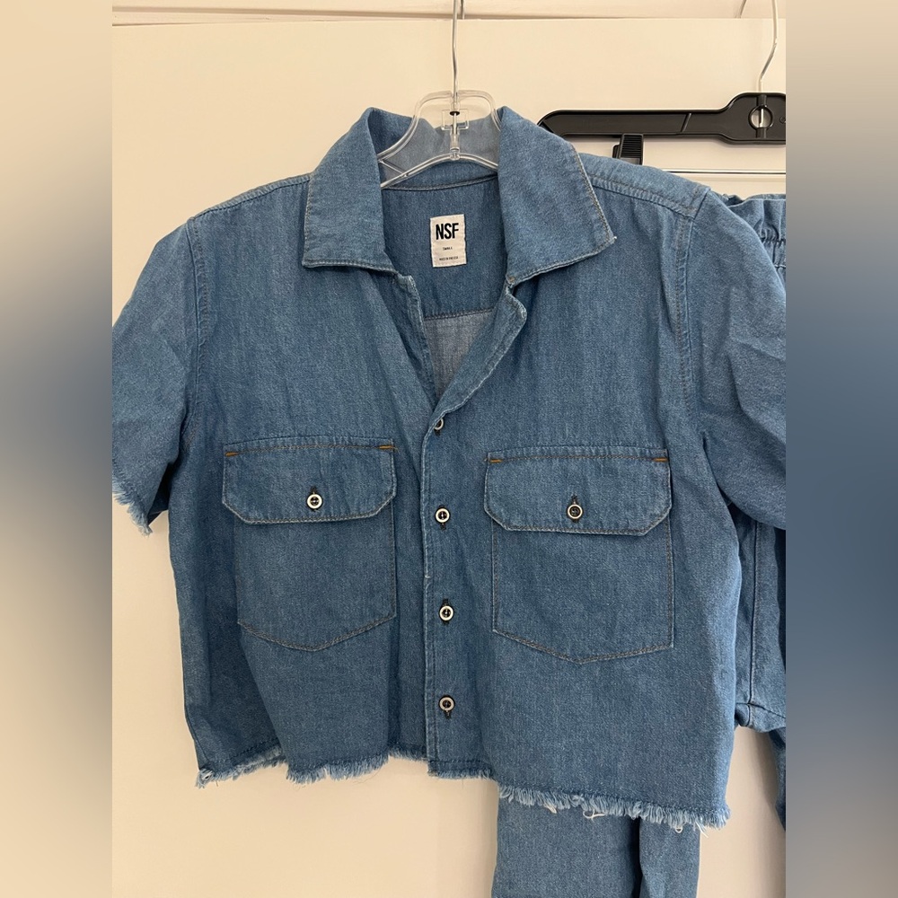NSF Blue Lightweight Denim Shailey Two-Piece Set - Picture 2 of 7